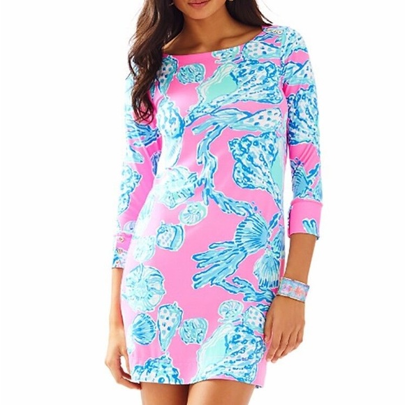 Lilly Pulitzer Dresses & Skirts - Lilly Pulitzer Sophie Dress Pink Blue Pout Barefoot Princess